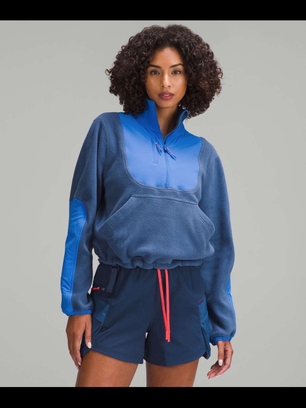 lululemon athletica Two-Tone Blue Quarter-Zip Pullover